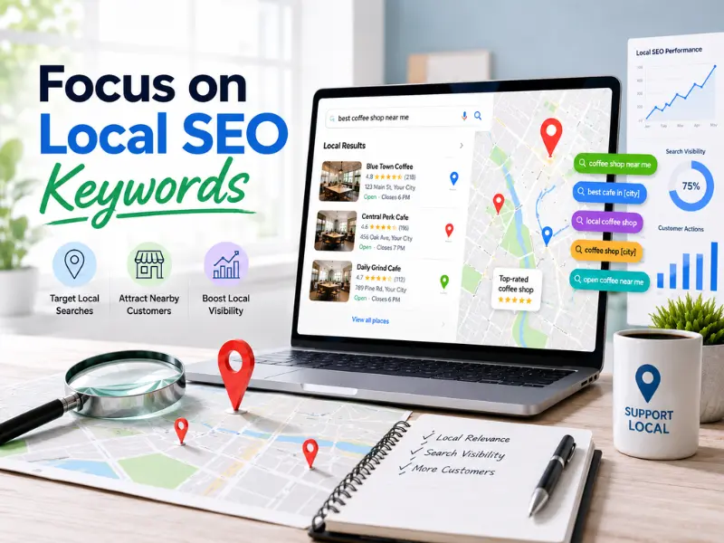 Focus on local SEO keywords